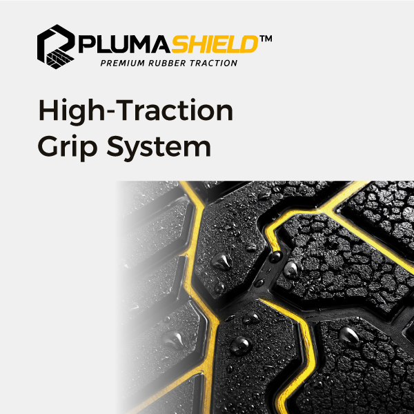Платформа подошвы PlumaShield™ с высоким сцеплением для нескользящей защитной обуви.